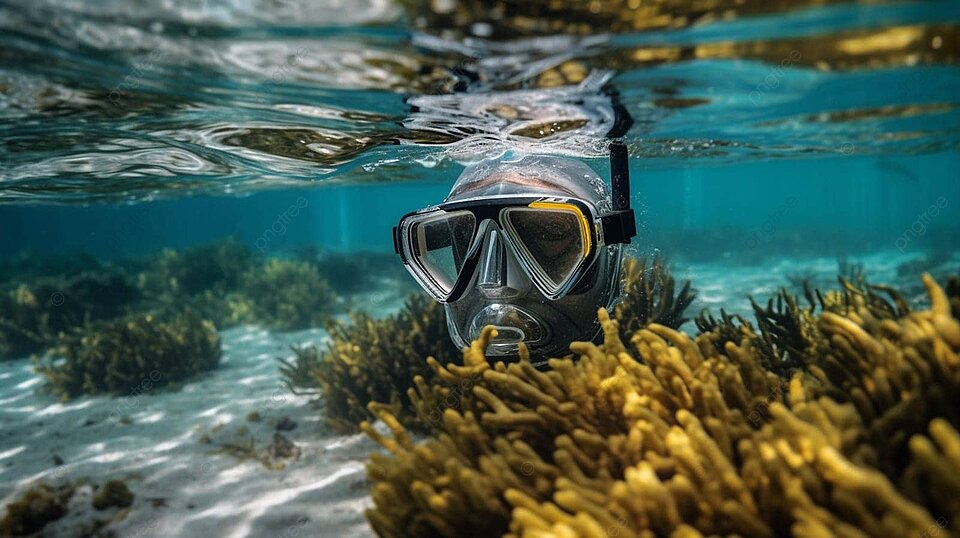 Máscara de snorkel con mini tanque de oxígeno para buceo recreativo